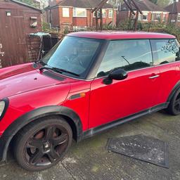Mini one d 04. No MOT. Need gone asap. Registration will be going back on, it is in the car at the moment. Will need to be recovered due to not able to drive. Car runs amazingly, will need some work such as 2 wheel bearings at front, and has laquer peel and some damage on drivers side. Mini Cooper s alloys, got fitted Bluetooth radio, comes with 2 keys. Will be good for parts etc. 

Selling because I need it gone since getting a new car.