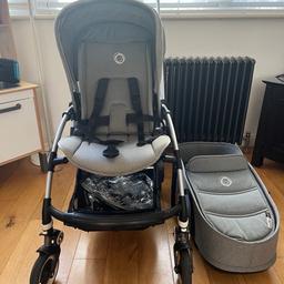 Bugaboo bee 3 pram with carry cot and attached board for another child.
£100 for all together.
If buying without the board - £80