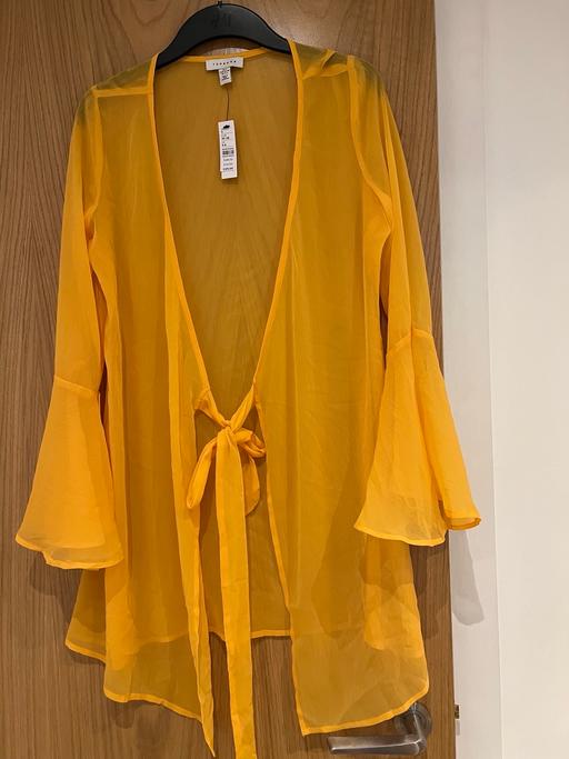 Buy & Sell South East London Bromley - Photos for TOPSHOP ORANGE SHEER THROWOVER TOP SIZE S