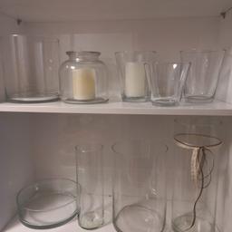 Gläser für Windlichter, Kerzen , Vasen ect. zwiachen 20cm u.49cm hoch, 5 bis 15 euro