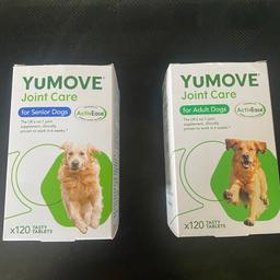 Yumove Joint Care Tablets
One full Box Of Senior Dogs (120)
Adult Dogs (100)
RRP £23 A Box
