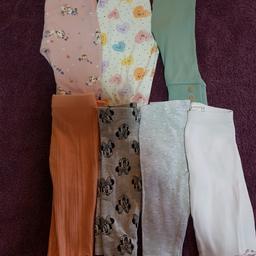 baby girl leggings 
various different brands,next, matalan,tu and primemark. 
0-3 months,3-6 months. 
worn a couple of times in good condition.