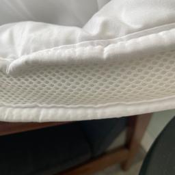 Silentnight extra deep (5mm) mattress topper.  For double bed size. Super soft. Bought incorrect size by mistake pre washed it but never slept on it. As new but without packaging. 
Has under mattress elastic straps