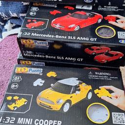 Brand new 3D car puzzles
1x mini Cooper
2x Mercedes benz
2x Lancer Evolution 
3.00 EACH  Sorry no offers