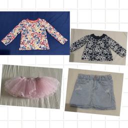 Baby girls clothing bundle, tops skirts, size:2-3years