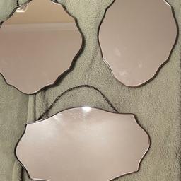 Wall hanging mirrors.  Bought from Laura Ashley but no longer used. Immaculate condition, no cracks or chips