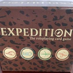 Expedition The Roleplaying Card Game comes complete with rules. Also included is the Expedition Horror Expansion Pack. 
e
Excellent condition. Some cards have had protective coverings added to them.