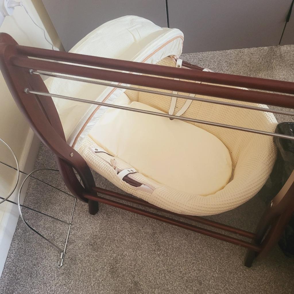 moses basket with stand not used much happy for you to come and view