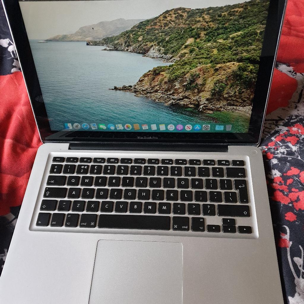 APPLE MACBOOK PRO A1278 13" LAPTOP WITH CHARGER 2.4GHZ I5 CPU, 8GB DDR3 128GB SSD RUNNING CATALINA. BATTERY STATUS SAYS "SERVICE RECOMMENDED" BUT STILL LASTS A FAIR WHILE + ARE CHEAP + EASY TO REPLACE IF NEED BE. IN GOOD CONDITION WITH MINOR MARKS IN PLACES. IT'S A NICE MACBOOK WITH NEW SSD + NEW INSTALL OF MACOS CATALINA + UPTO DATE. COLLECTION IS CHESTERFIELD OR LOCAL DELIVERY FOR FUEL COST.