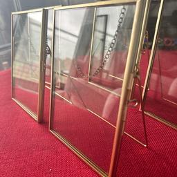 5 x gold frames, suitable for 4x6 photo (floating) or 5x7 photos which fill the frames

Used as wedding table name frames

Can stand or be hanged 

RRP £10 each

Collection from YO8 or S72