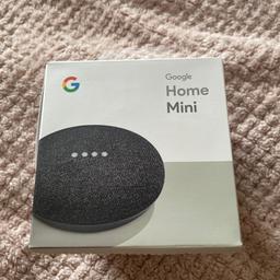 Google home mini 
Grey 
Inc charger and box