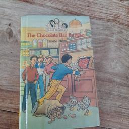 1988 ex Manchester library book , looks like first edition by blackie and son ltd   ,The chocolate bar burglar  by Caroline pitcher,, blackie beanstalks book , illustrated by tony herbert, approx A5+ in size