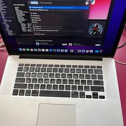 Selling my used MacBook Pro 15 Inch from 2015. It's got a speedy Core i7 processor, 16GB RAM, and a 256GB SSD. This laptop has been a great companion, but I'm ready to move on.
The battery has been replaced in Apple Store so it is like new with 12 cycle counts.
It's in good condition, with some wear and tear from regular use. Comes with the original charger.
Cash on collection in London Liverpool Street station or London Cannon Street station