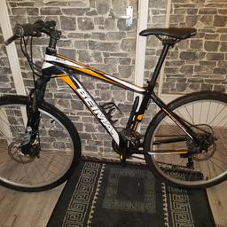 For sale
Beima sport mountain bike
26inch wheels
18inch frame
24 speed gears
Disk brakes
Very good condition
1st to view will buy it
Buyer won't be disappointed at all
1st £100
Can deliver for fuel costs
Pick up thorntree Middlesbrough