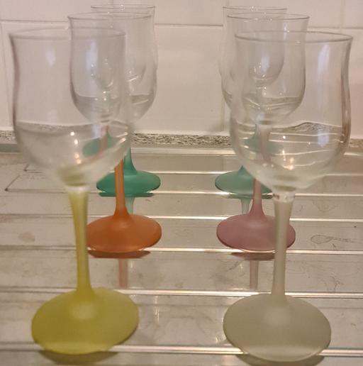 Buy & Sell South East London Old Kent Road - South East London - Photos for 6 Vintage Colour Stem Glasses