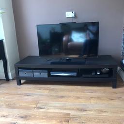 Black TV Unit
149cm Length
54cm Width
35cm Height
Slight warp in top, some scratches due to wear & tear
I think it’s from IKEA, as had it a while
Collection from L18