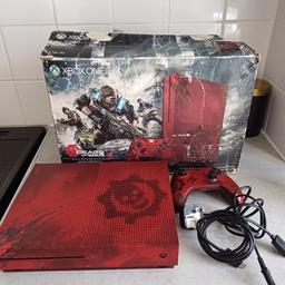 xbox one s 2tb gears of war edition 

limited edition 

1 wireless controller 

box and all leads fully working order

£100 no offers fixed price
cash collection can deliver for fuel