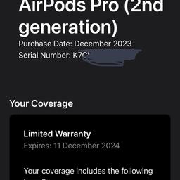 Experience premium sound quality with these second-generation AirPods Pro. These AirPods boast authentic serial numbers, ensuring their authenticity. Immerse yourself in crystal-clear audio while enjoying the convenience of wireless connectivity.