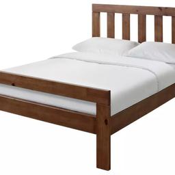 Habitat Chile Double Wooden Bed Frame - Dark Stain

Mattress not included

💥ExDisplay. Flat packed💥

Metal frame.
Base with metal slats.
No storage.
Size W144.2, L201.5, H105cm.
Height to top of siderail 35cm.
30cm clearance between floor and underside of bed.
Weight 22.6kg

💥Check our other items💥
