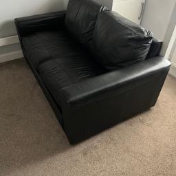 Great condition and lovely looking. Sofa is 1600 wide, 900 deep, 800 high. Bed is 1200 wide.