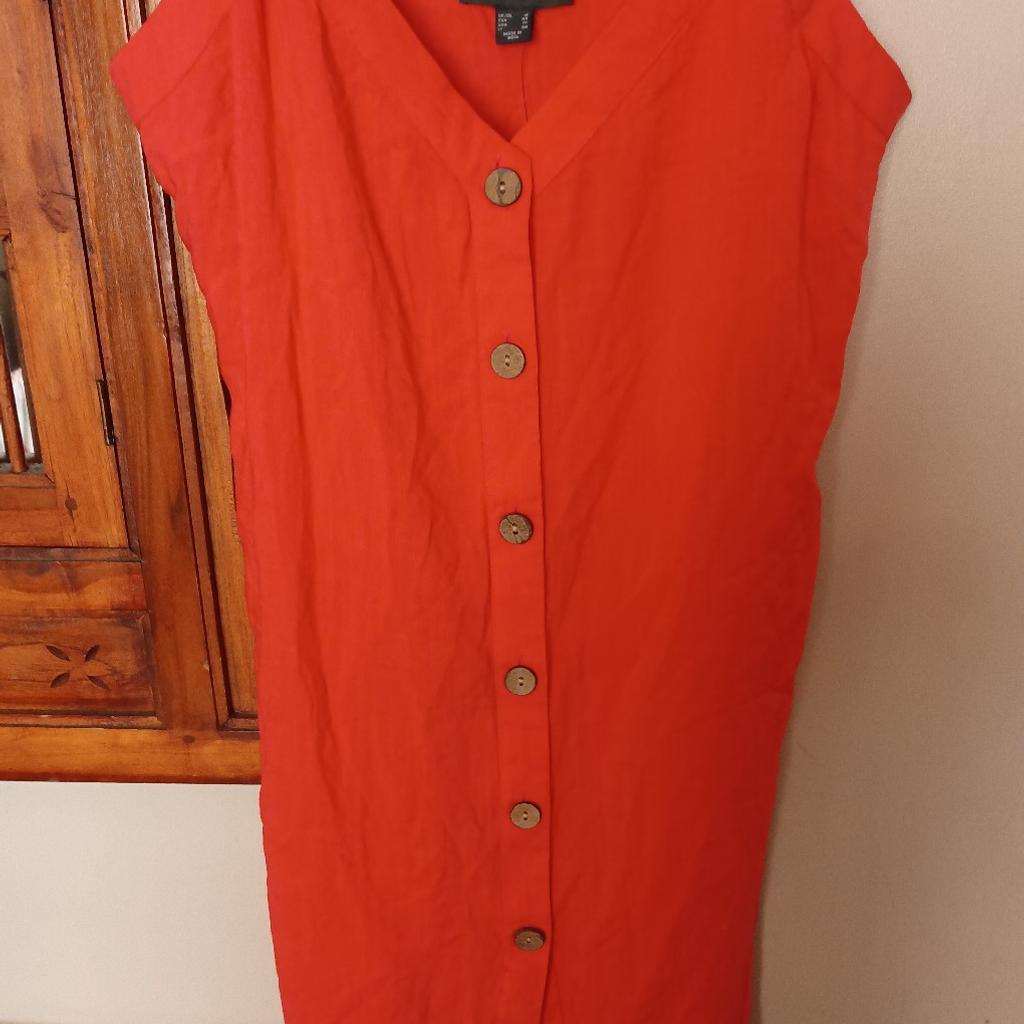 Primark coral summer dress size 18 definitely more size 16 new with tags
