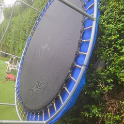 atlantic trampoline only used couple of times comes with enclousre top rain cover 10ft will dismangle for you if intrested ring on 07415315528