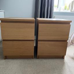 IKEA oak bedside tables x 2 perfect condition