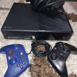 xbox one with 2 controller one is perfect but blue working but not perfectly because man, the button on the right not good   but still working .