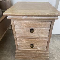 White wash oak bedside tables excellent condition, cost £199 each