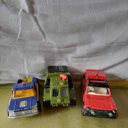 corgi matra Rancho k 6/11 pick up truck.  k/ 111 missile launcher played with condition can post at cost or collection from sedgley Dudley