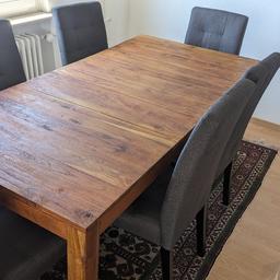 Holztisch mit 6 Stühlen 180×90