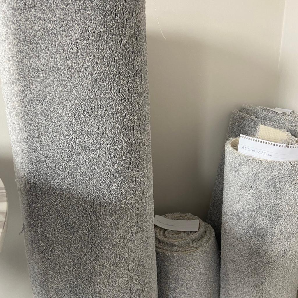 Brand new carpet bundles in different sizes in the colour “silverbell”. Can be sold as a bundle or in separate rolls. Please enquire for sizes. Price is £100 for all rolls and offers will be considered.