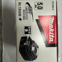 Makita 18v 5Ah Battery Twin Pack NEW

This is for two genuine Makita BL1850 B 18V 5.0Ah batteries, boxed and unopened.

This item is available for fast FREE delivery, payment in the Shpock app only, please. I do not accept paypal or any other payment method, thanks.