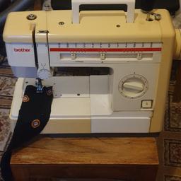 brother sewing machine, as far as i can tell it is in working order,but i dont know much about the machines,so ideal for someone that knows what their way around these machines,comes with instruction manual and accessories