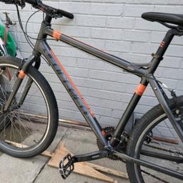 grey Carrera mountain bike in good condition and tyres need pumping up