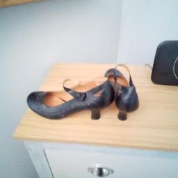 Ladies Mary Jane style black shoes size 9 but more like 8 excellent condition free to collector