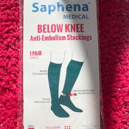 Saphena Medical Below Knee Anti-Embolism Stockings Green Standard 26-29 ( large ) 