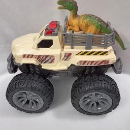 COOL CHAD VALLEY DINO TRANSPORT MONSTER TRUCK LIGHTS/SOUNDS APPROX 9" LONGEST 8.5" HIGHEST VERY GOOD CONDITION.