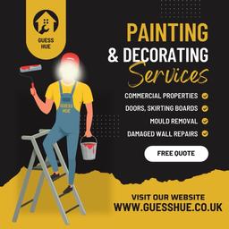 Discover the art of transformation with Guess Hue’s painting & decorating services. Our experienced team delivers bespoke interiors, vibrant exteriors, and exquisite finishes. We prioritize eco-friendly practices and customer satisfaction. Get inspired and enjoy a free quote for a space that truly feels like home. Visit us!

FREE QUOTE

Info@guesshue.co.uk
07886055143
Guesshue.co.uk