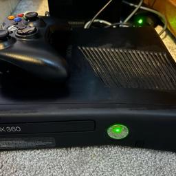 Xbox 360 slim 250gb console.

Comes with an official controller and all cables.

In good working condition.
