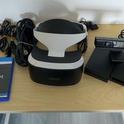 Sony PlayStation VR Bundle

CASH ON COLLECTION ONLY, NO DELIVERY AND NO SWAPS

This is the 1st Generation version of the VR set by sony

Headset has some wear on the foam padding but this is only cosmetic and quite common

Comes with camera, all leads, 1 Game, no box