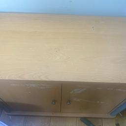 Used as a crafts cupboard. Has a shelf in the middle inside. Slight scratches on the outside of the unit due to celotape.

Collection only.