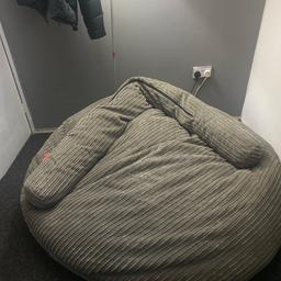 Large beanbag around 6ft only had a couple month to big for my room perfect condition,, offers no stupid prices tho paid 250 for it