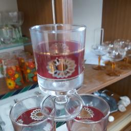 vintage arcoroc sherry Glasses 6 sunflower pattern £5 each or 6 for £25ovno collection only £25