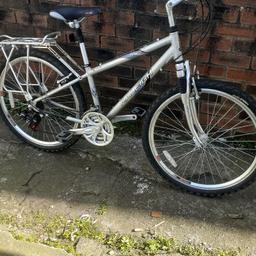Ladies Raleigh bike for sale, good condition and in fully working order,26"wheels, 21 gears, brakes work great, comfortable seat, adjustable handlebars, excellent tyres. Some scratches and surface rust from storage as shown in pics but nothing major. £60 on 07399 134 212