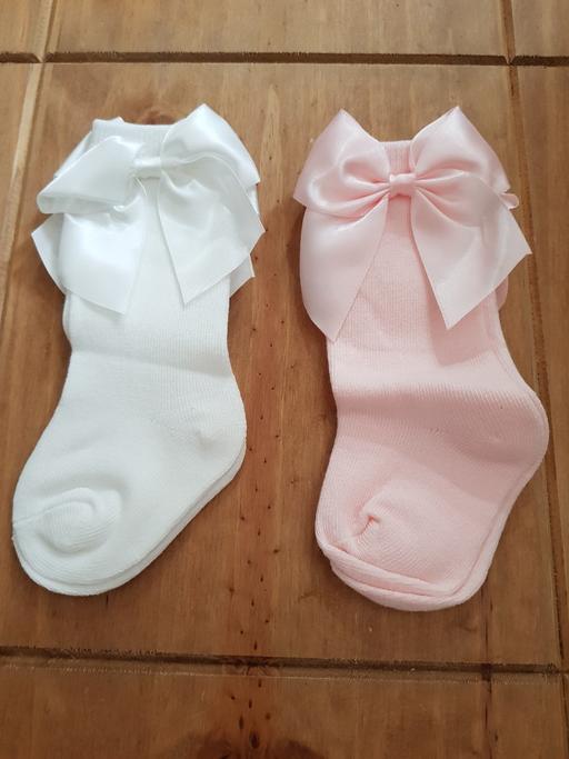 Buy & Sell Lancashire Blackpool - Photos for Babies short bow socks x 2 age 6-12 mths NEW