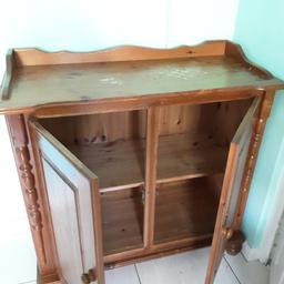 Sturdy pine cupboard/cabinet 39"w x 18"d x 40"h approx. Top needs some tlc.Cash on collection only from CH44.