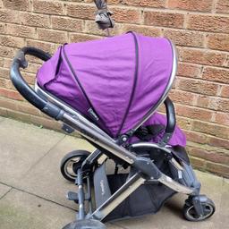 Oyster 3in1 Push chair carry cot ect just missing the car seat.
It is good for baby's toddlers upwards all ages kids wise.
Comes with all accessories rain cover different cover for different ages ect.
2 brand new unused nappy bags which them self cost £90 total.
A bigger bag for all accessories included.
Push chair also come with the Umbrella.
It's in good working condition and still loads of life left. Considering the price of these new.
The handles are the only let down due to leather being wa