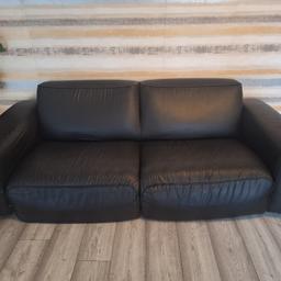 2 faux leather 3 seater sofas. Arm is damaged on one of the sofas but useable. Need gone asap
