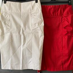 Both Size 14 Ladies Gorgeous Primark White/Red Fashion Pencil Skirts £2.99…Strood Collection or Post A/E…💕
(Please note belt tab on red skirt needs sewing back on see pic)

Check out my other items…💕

Message me if wanting multi items save on postage..💕